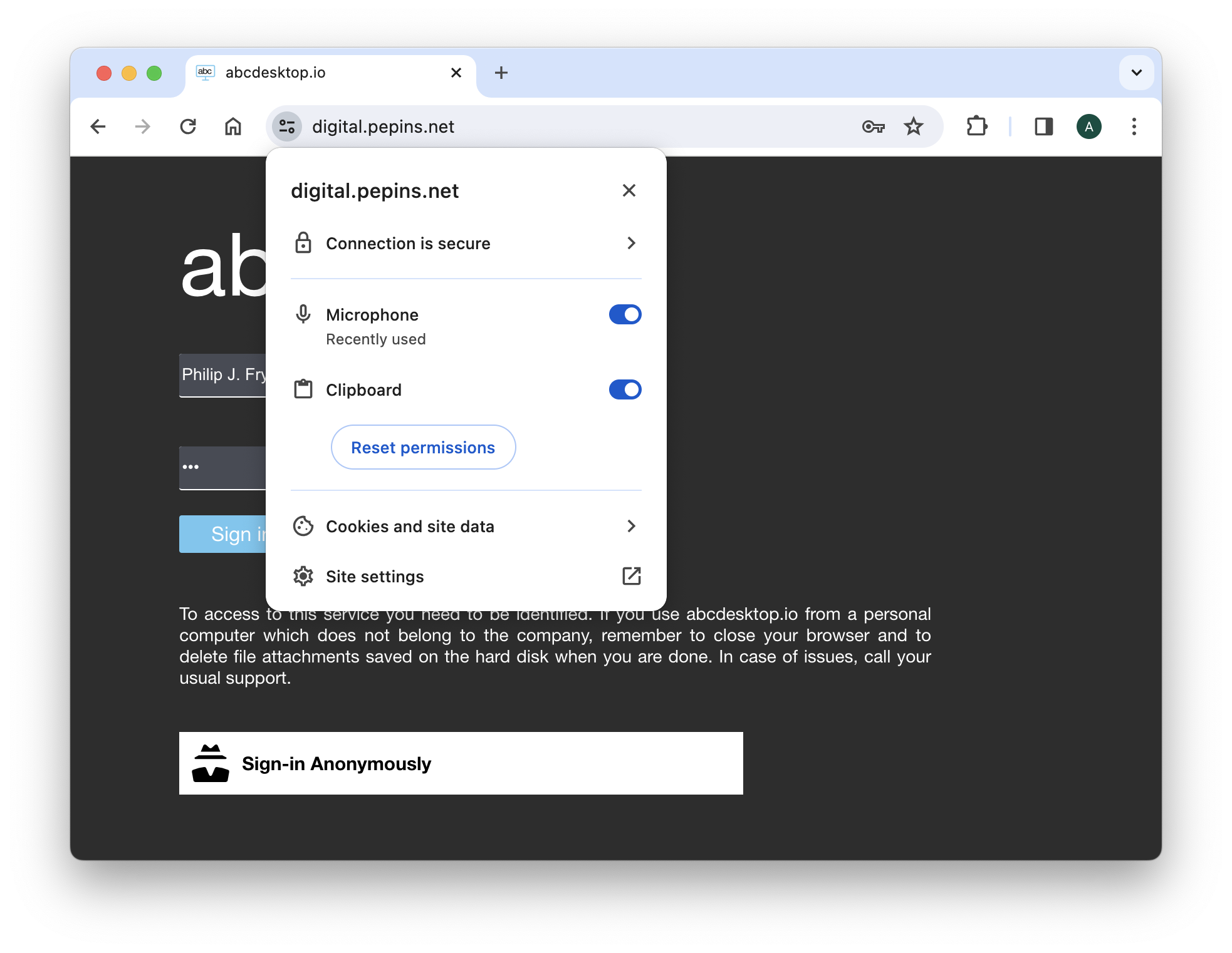 webrtc connection is secured