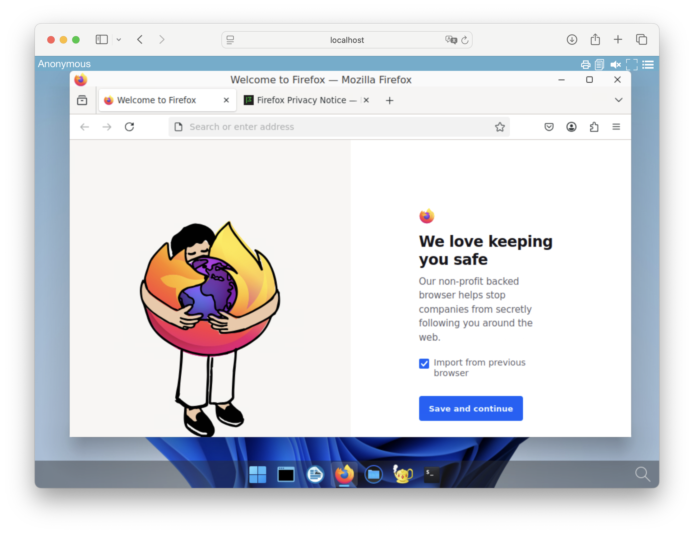 Start Firefix application