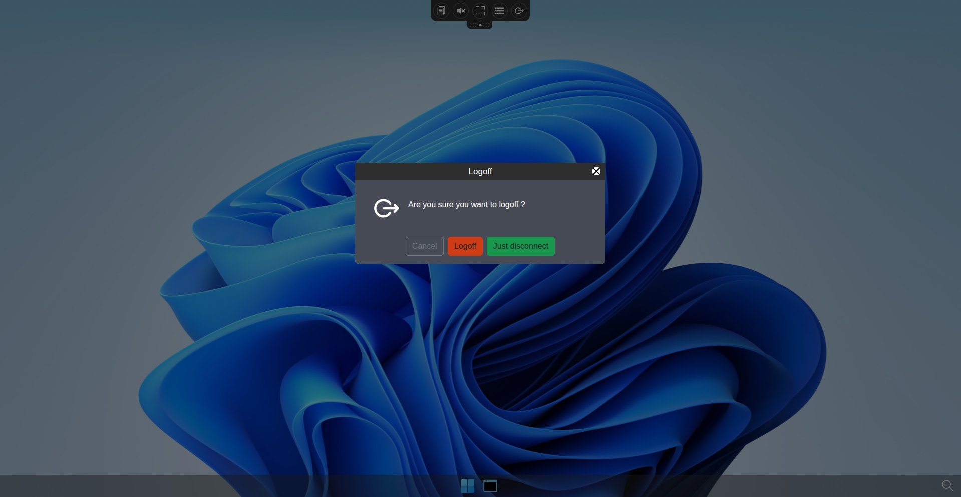acme desktop logout process