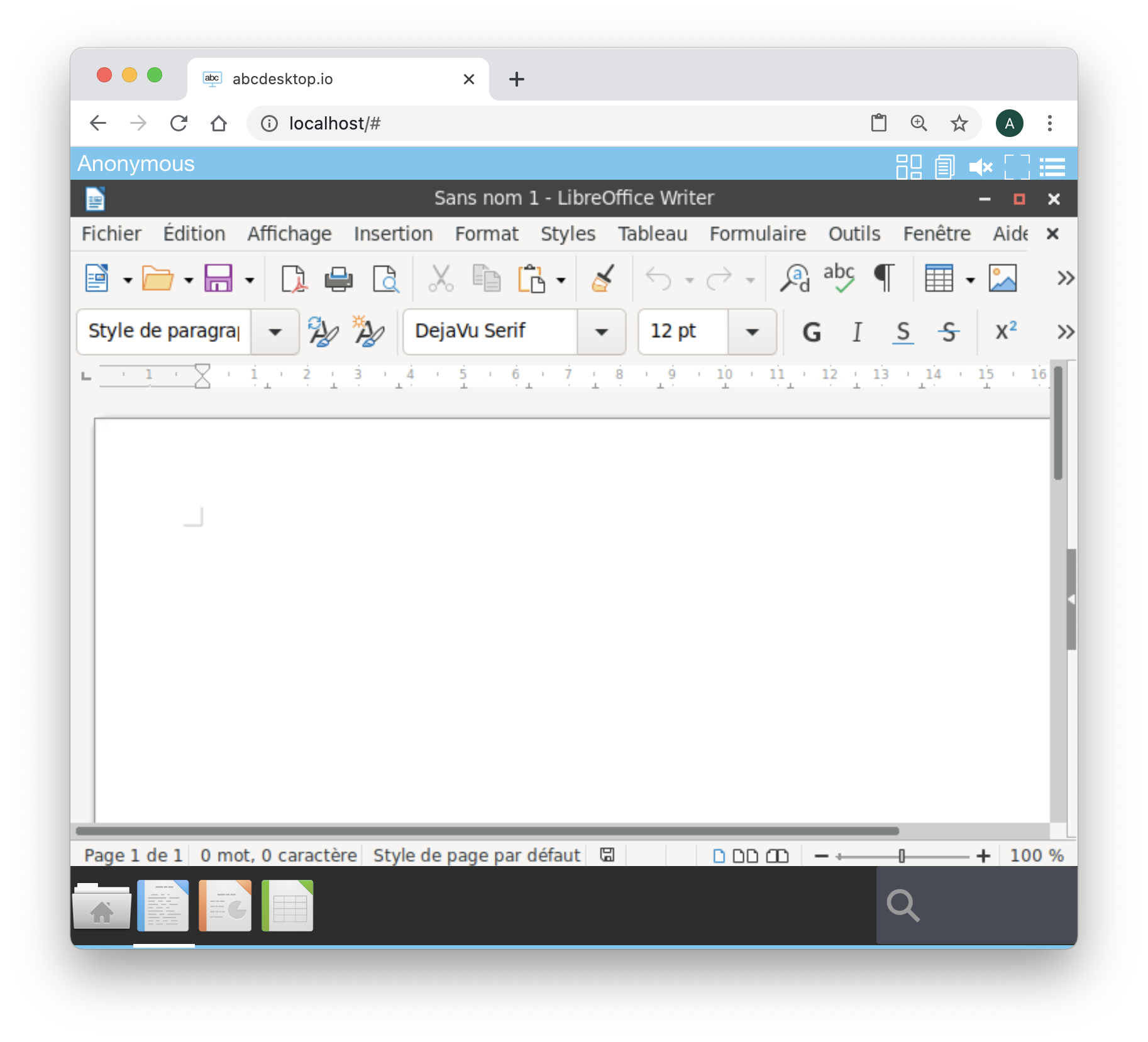 LibreOffice Writer in fr_FR