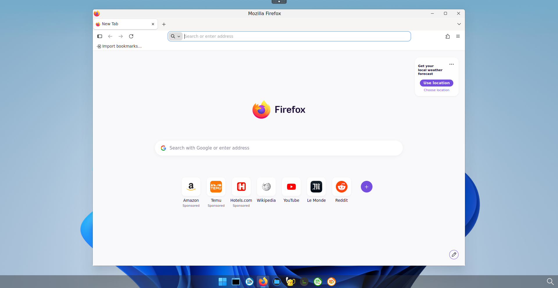 Start Firefox application